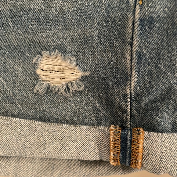 Levi’s 501 Denim Distressed Cuffed Shorts 100% Cotton size 27 - Picture 6 of 8